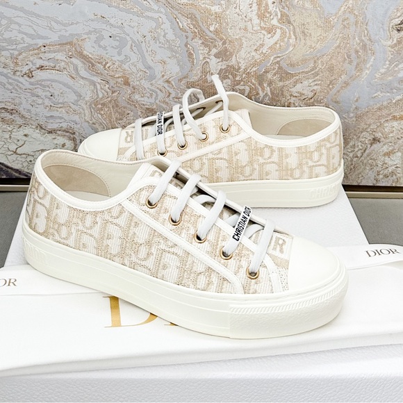 Dior Beige and White Women's Sneakers - Picture 9 of 9